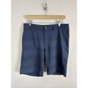 Travis Mathew Golf Shorts Mens 32 Blue Performance Stretch Flat Front